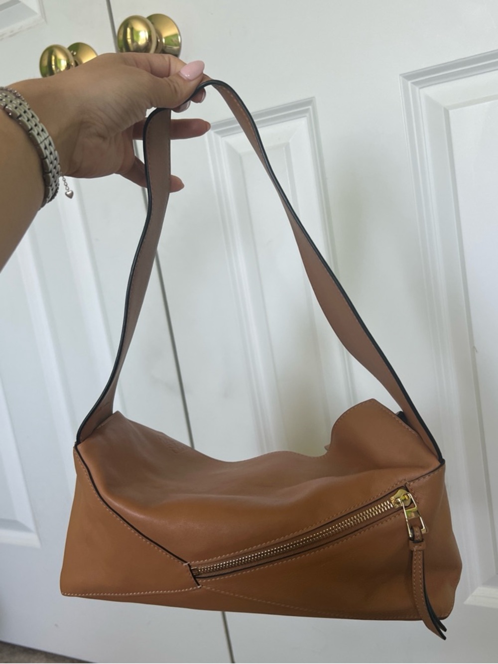 Loewe Calfskin Puzzle Hobo in Gold - Picture 4 of 10
